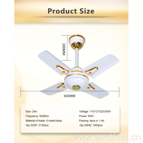 Cheap Price Fan 24inch Electrical Ceiling Fan